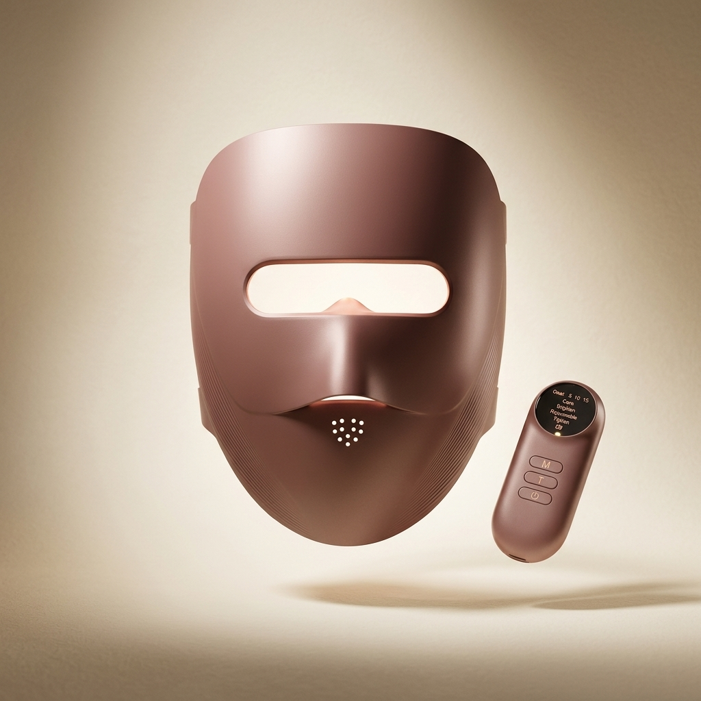 Limyaré Photon LED Face Mask (rose gold) — studio hero 2